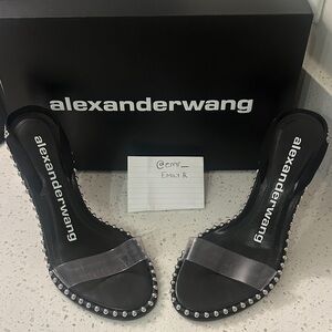 Alexander Wang Black and Silver Heels